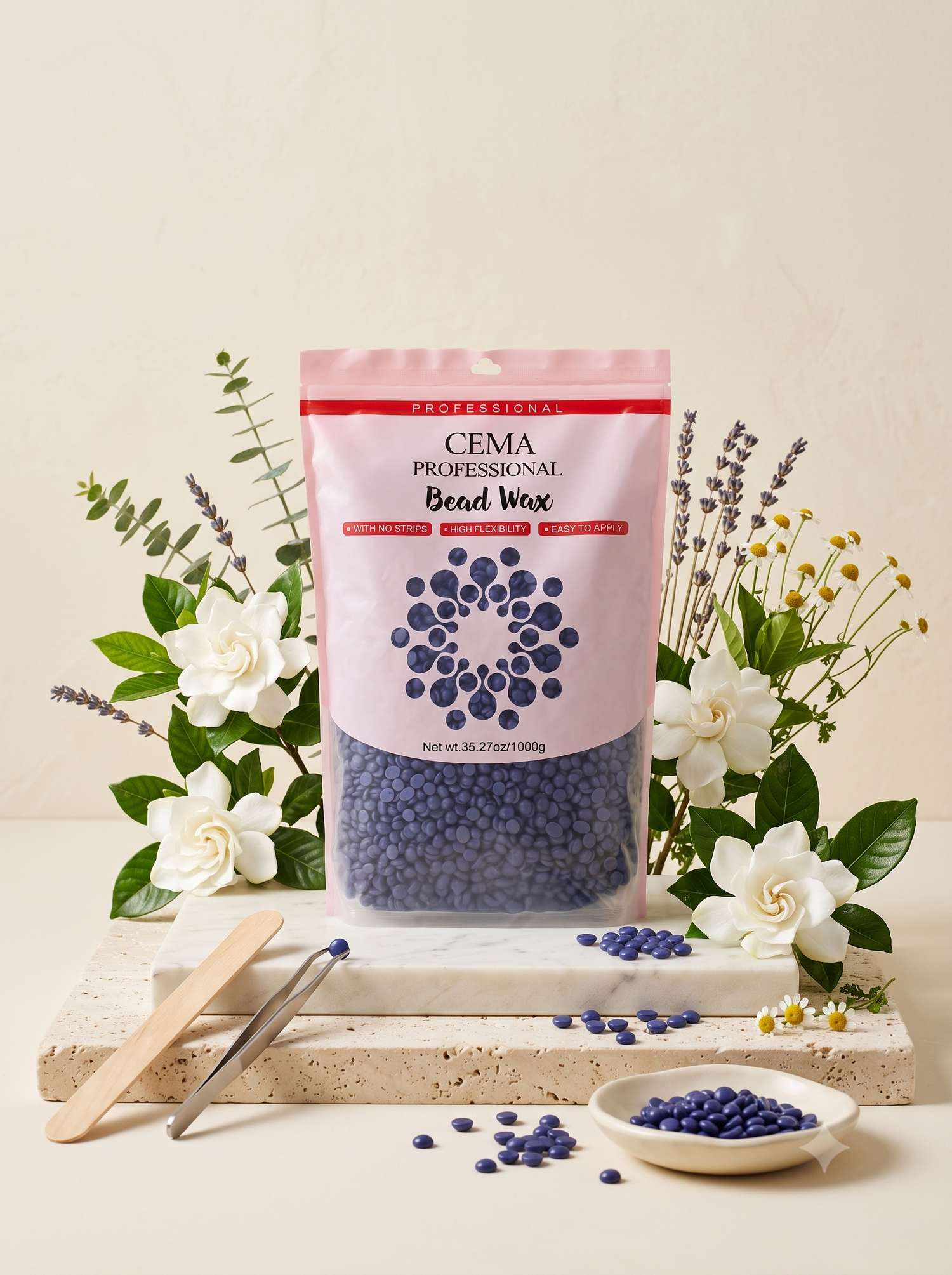 CEMA Professional Bead Wax Blue. ( 1000gm )