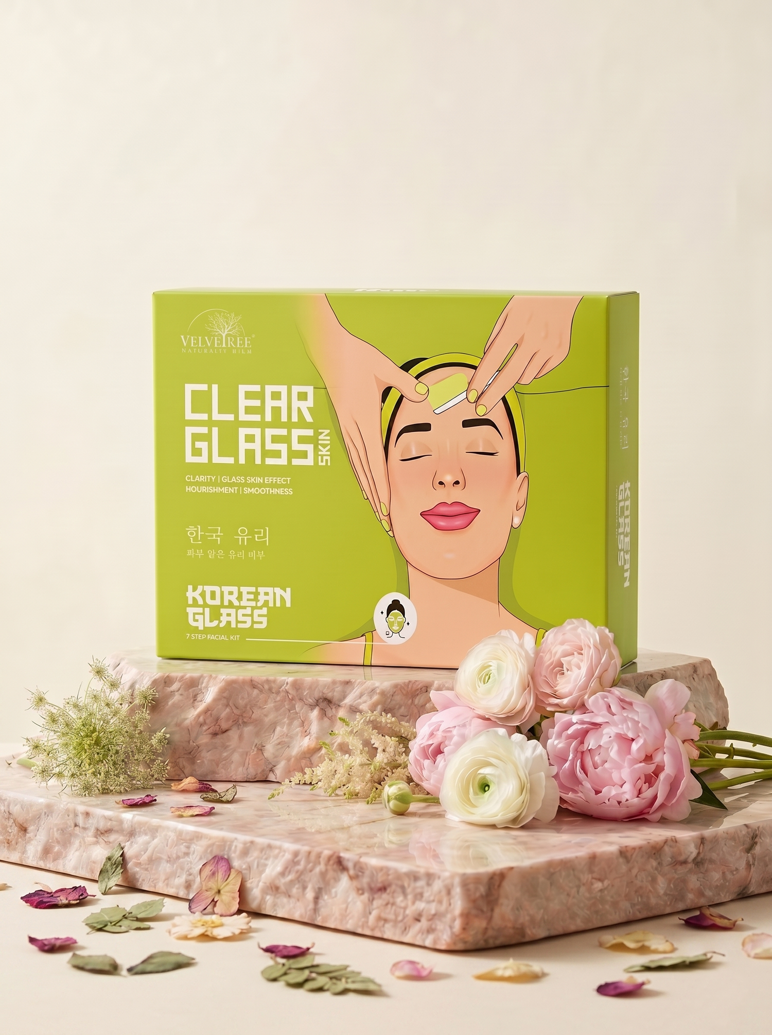 Luxury 7-Step Korean Facial – Clear Glass