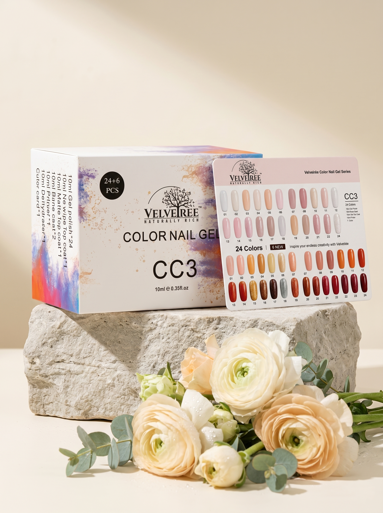 Color Nail Gel Set — CC3 (Nudes & Browns)