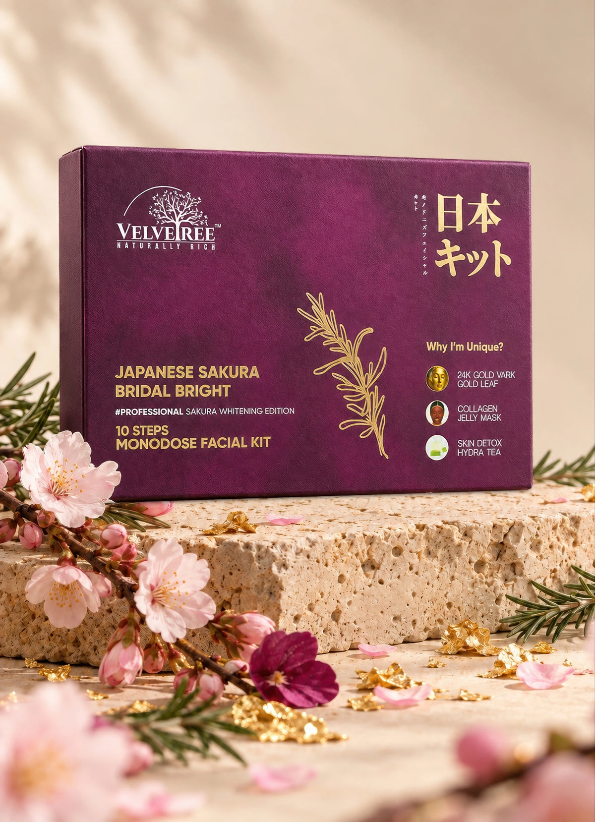 Japanese Sakura Bridal Bright Facial Kit