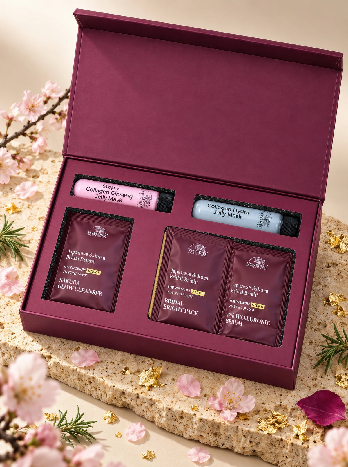 Japanese Sakura Bridal Bright Facial Kit