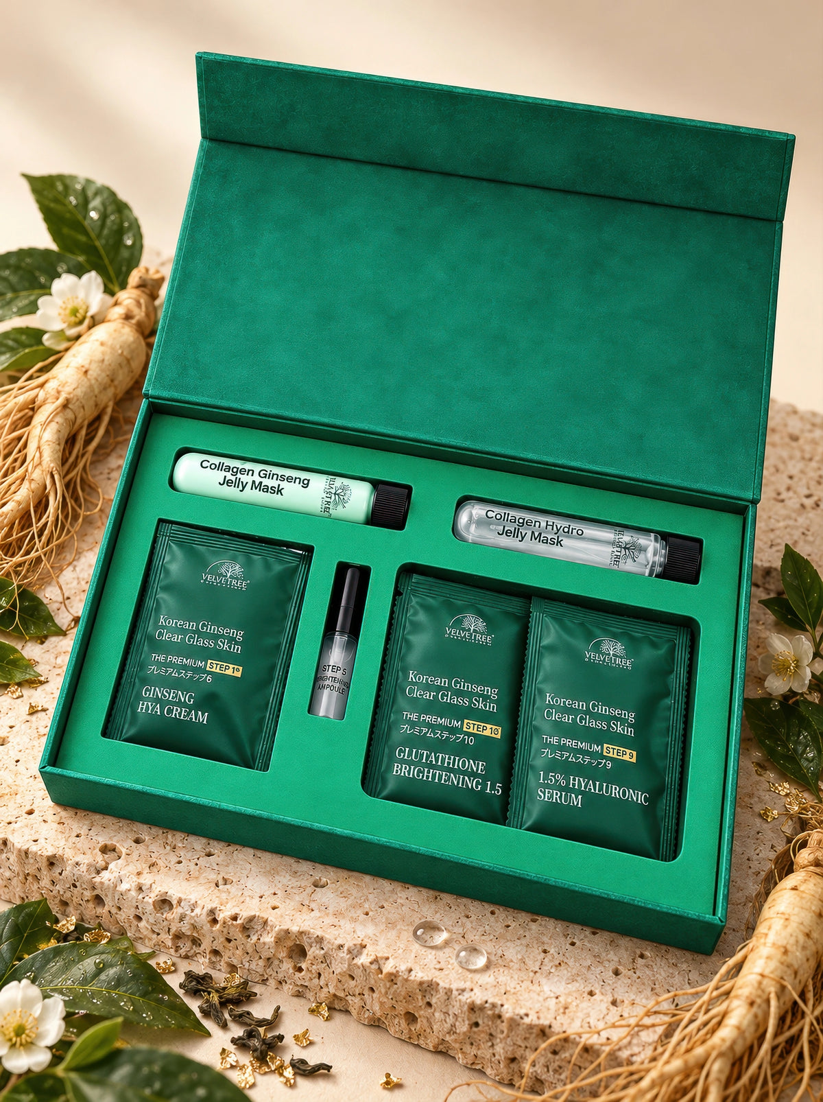 Korean Ginseng Clear Glass Skin 10 Steps Facial Kit