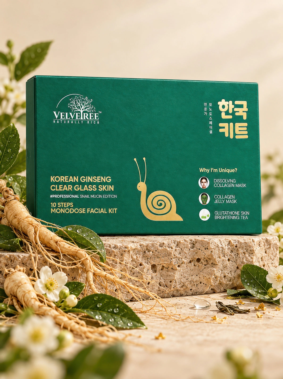Korean Ginseng Clear Glass Skin 10 Steps Facial Kit