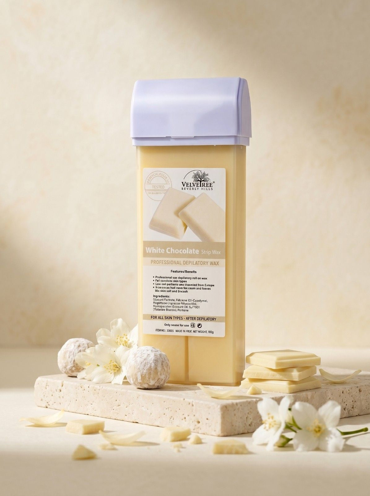 VT Roll-On Wax - White Chocolate  | Mess-Free, Smooth & Protective Waxing