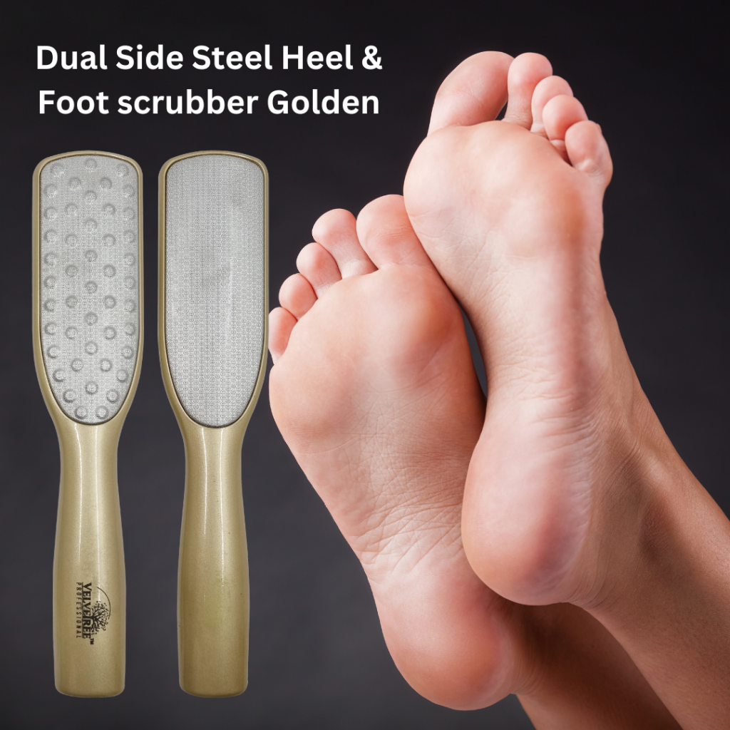 Dual Side Steel Heel & Foot scrubber Golden Velvetree
